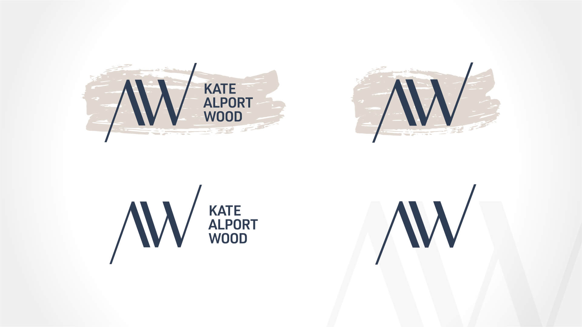 Kate Alport Wood Consulting, Logo, Kate Alport Wood Logo, Visual Identity, Portfolio Image, Flexible logo usage options.