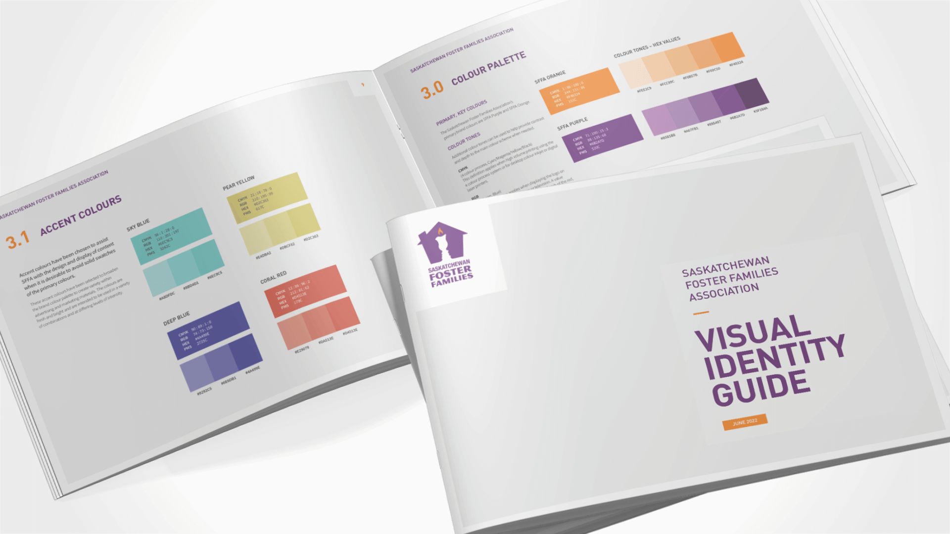 Saskatchewan Foster Families Association, Brand, SFFA Visual Identity Guide, Portfolio Image