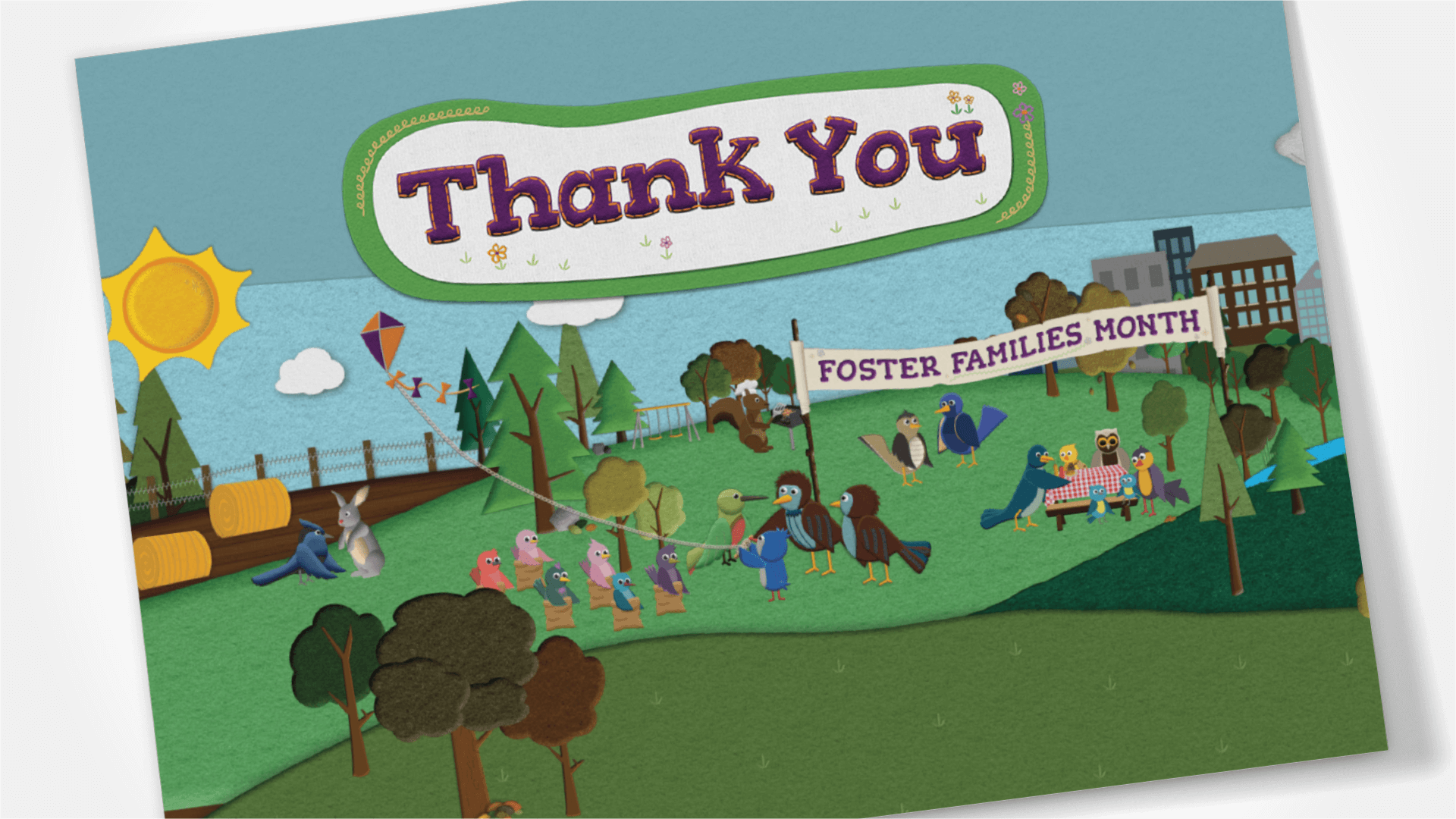 Saskatchewan Foster Families Association, Design, Foster Families Month Thank You Card, Portfolio Image
