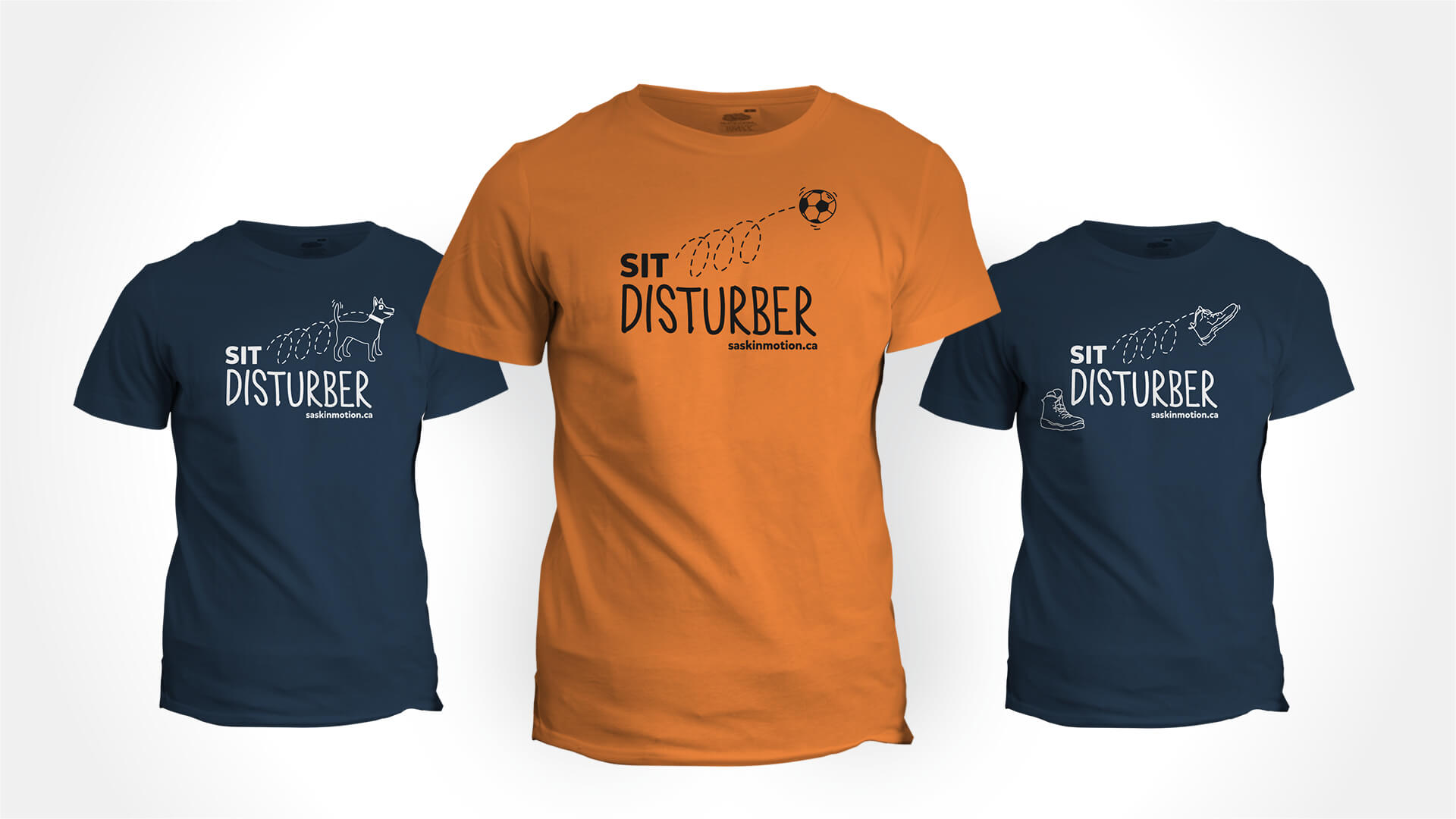 Saskatchewan in motion, Design, Sit Disturber T-Shirt Series, Portfolio Image