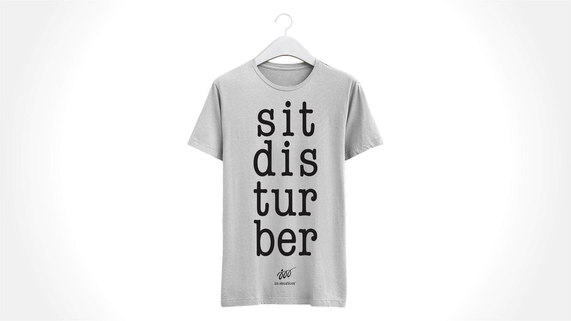 Saskatchewan in motion, Design, Sit Disturber T-Shirt, Portfolio Image