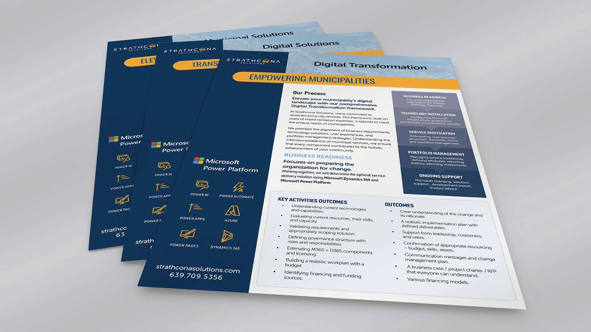Amplify Digital Marketing Corporation, Strathcona Solutions Inc., Design, Elevated Perspective, Portfolio Image, Transformation Flysheet Strathcona Solutions Inc., Design, Elevated Perspective, Portfolio Image, Transformation Flysheet