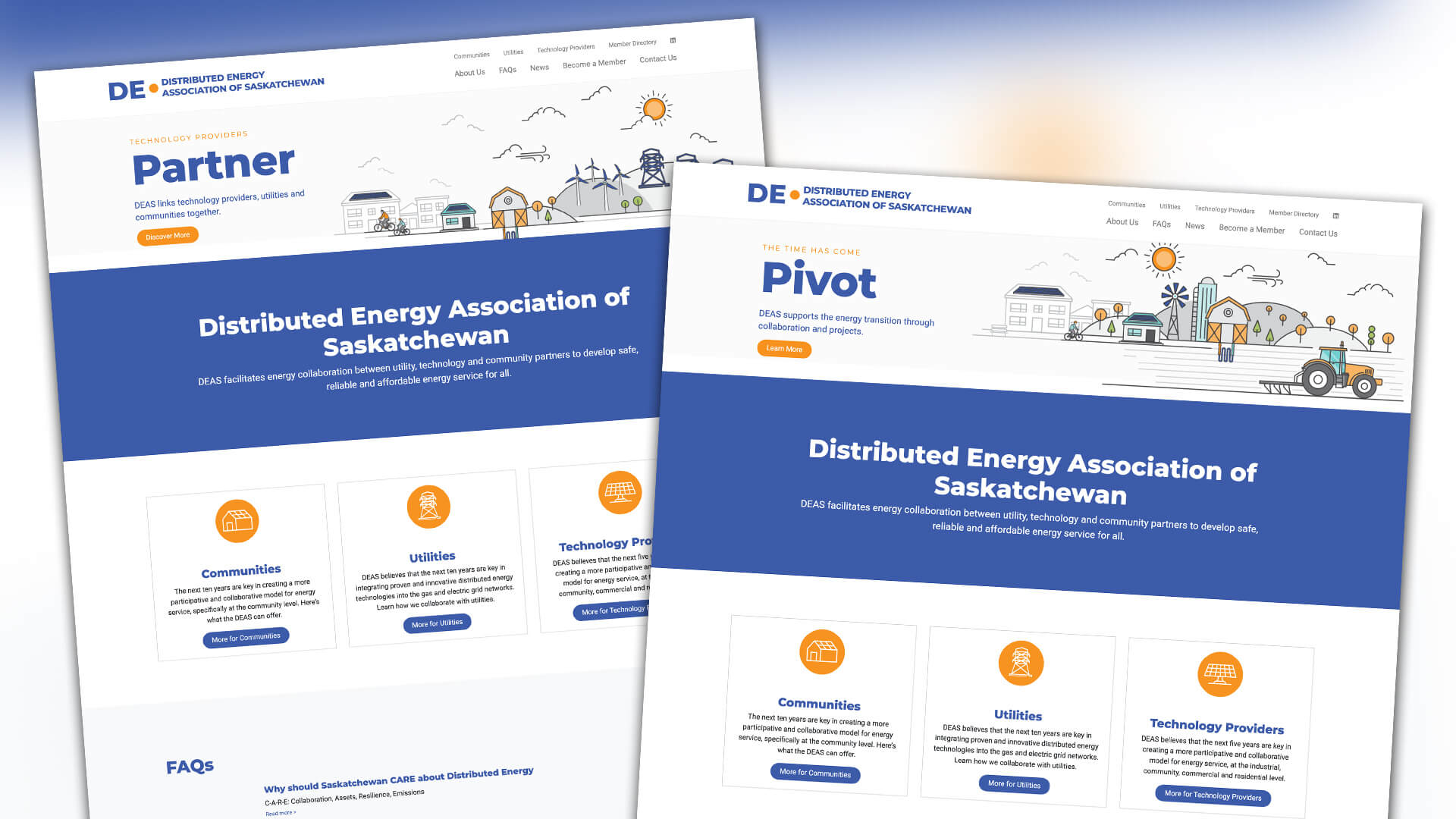 Amplify Digital Marketing Corporation, Distributed Energy Association of Saskatchewan, Website, Distributed Energy of Saskatchewan Website, Portfolio Image Distributed Energy Association of Saskatchewan, Website, Distributed Energy of Saskatchewan Website, Portfolio Image