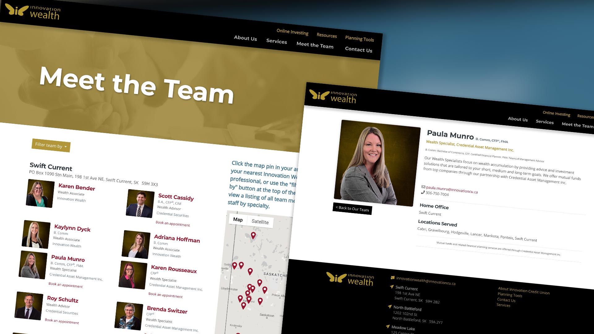 Innovation Federal Credit Union, Website, Innovation Wealth Website (2019), Portfolio Image, Innovation Wealth Team