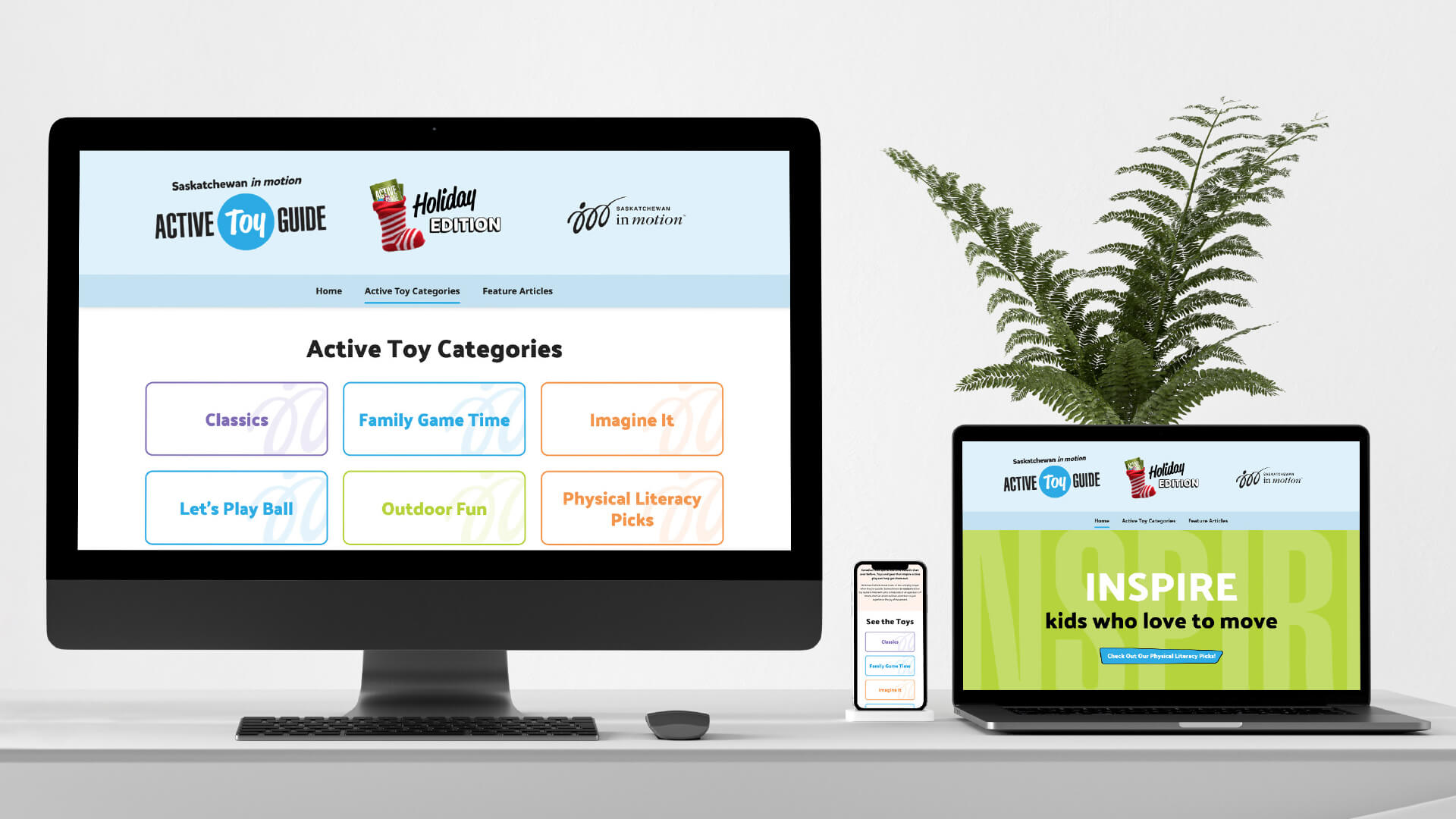 Amplify Digital Marketing Corporation, Saskatchewan in motion, Website, Active Toy Guide Website, Portfolio Image, Saskatchewan in motion, Website, Active Toy Guide Website, Portfolio Image,