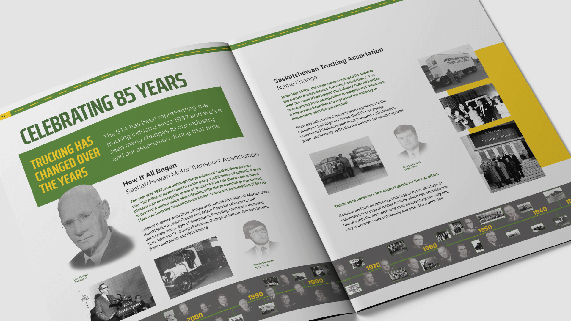 Saskatchewan Trucking Association, Design, STA 2021-2022 Annual Report, Portfolio Image, 